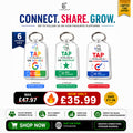 2 Google, 2 Trustpilot, and 2 Checkatrade NFC Keyrings