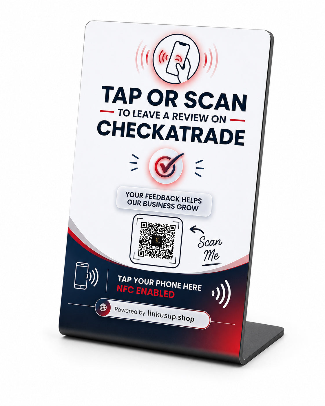 Checkatrade Review NFC Plastic A6 sign