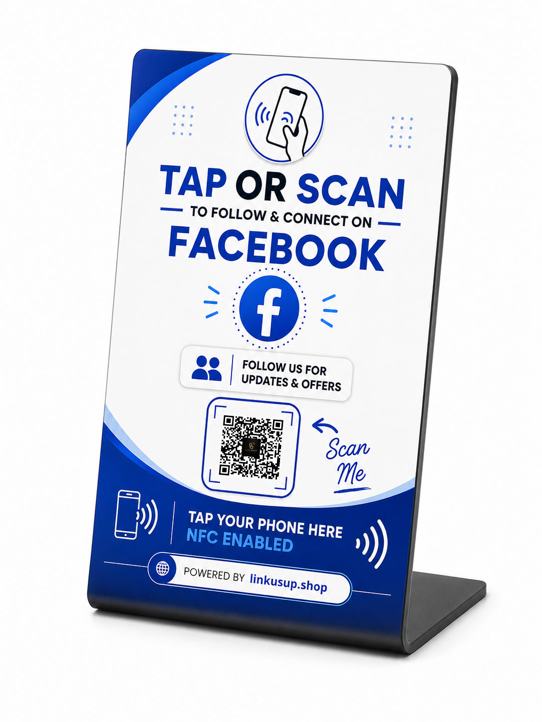 Facebook NFC A6 Plastic Sign