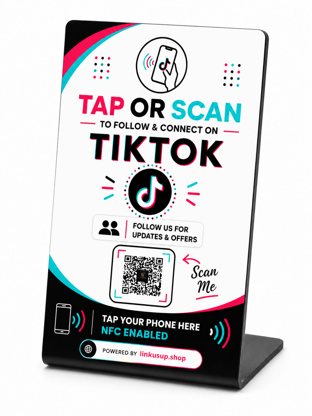TikTok A6 Plastic NFC Sign